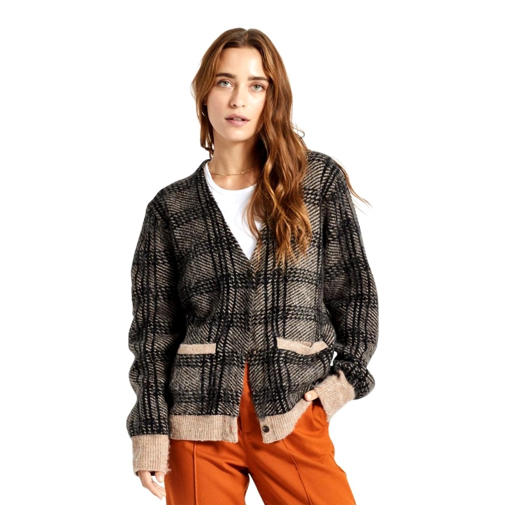Anthropologie Brixton Baja Plaid Cardigan